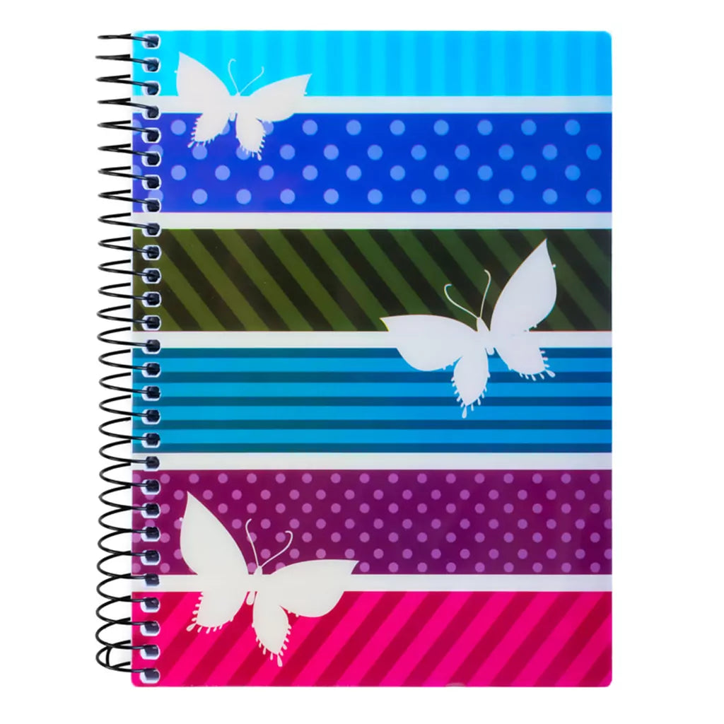 A4 Spiral Notebook 2 Plastic Covers Assorted Colors Pack of 3 100 Sh