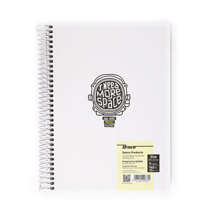 Bravo Hard Cover Notebook Large - 5 Subjects