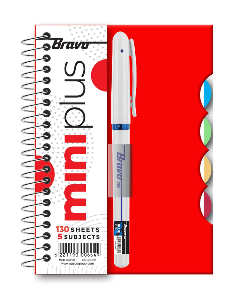 Mini Notebook Plus 5 Subjects - 130 Sheets