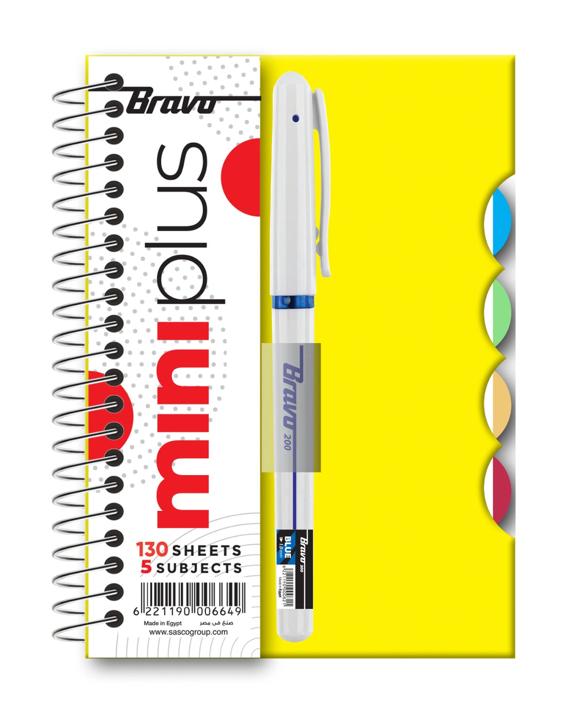 Mini Notebook Plus 5 Subjects - 130 Sheets